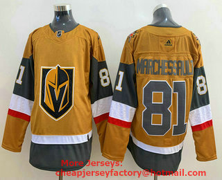 Men's Vegas Golden Knights #81 Jonathan Marchessault Gold 2020-21 Alternate Stitched Adidas Jersey