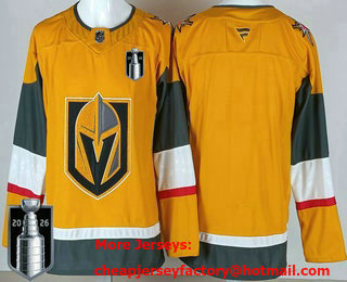 Men's Vegas Golden Knights Blank Gold 2026 Stanley Cup Final Authentic Jersey