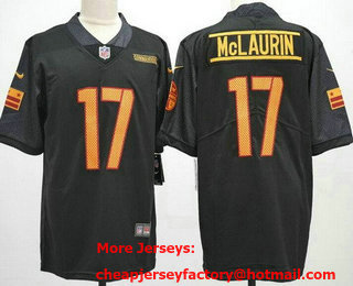 Men's Washington Commanders #17 Terry McLaurin Limited Black Vapor Jersey