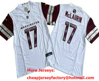 Men's Washington Commanders #17 Terry McLaurin Limited White FUSE Vapor Jersey