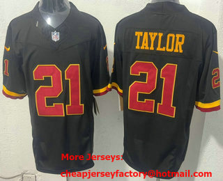 Men's Washington Commanders #21 Sean Taylor Limited Black Alternate FUSE Vapor Jersey