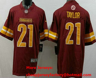 Men's Washington Commanders #21 Sean Taylor Limited Red Vapor Jersey