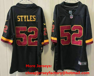 Men's Washington Commanders #52 Sonny Styles Limited Black Alternate Vapor Jersey