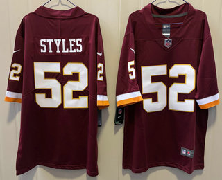 Men's Washington Commanders #52 Sonny Styles Limited Red Vapor Jersey