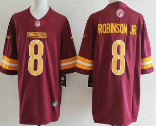 Men's Washington Commanders #8 Brian Robinson Jr Limited Red Vapor Jersey