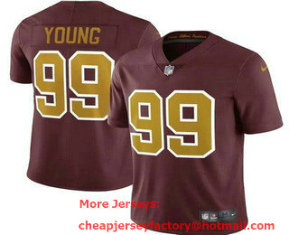 Men's Washington Football Team #99 Chase Young Limited Red Alternate Vapor Jersey