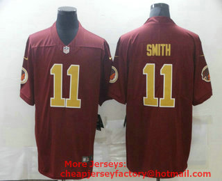 Men's Washington Redskins #11 Alex Smith Red With Gold 2017 Vapor Untouchable Stitched NFL Nike Limited Jersey