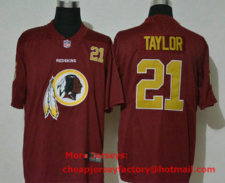 Men's Washington Redskins #21 Sean Taylor Red 2020 Big Logo Name Vapor Untouchable Stitched NFL Nike Fashion Limited Jersey