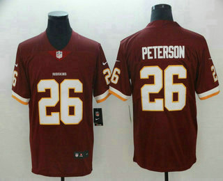 Men's Washington Redskins #26 Adrian Peterson Burgundy Red 2017 Vapor Untouchable Stitched NFL Nike Limited Jersey