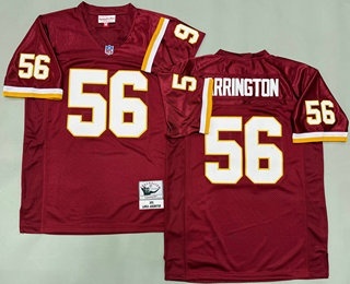 Men's Washington Redskins #56 LaVar Arrington Red 1986 Throwback Jersey