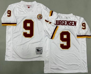 Men's Washington Redskins #9 Sonny Jurgensen White Throwback Jersey