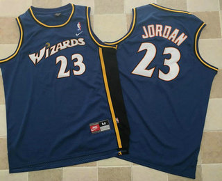Men's Washington Wizards #23 Michael Jordan Blue Swingman Stitched Basketball Jersey