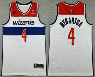 Men's Washington Wizards #4 AJ Dybantsa Association Edition Stitched Jersey