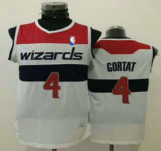 Men's Washington Wizards #4 Marcin Gortat White Swingman Jersey