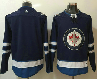 Men's Winnipeg Jets Blank Blue 2017-2018 Hockey Stitched NHL Jersey