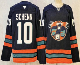 Mens New York Islanders #10 Brayden Schenn Navy Authentic Jersey