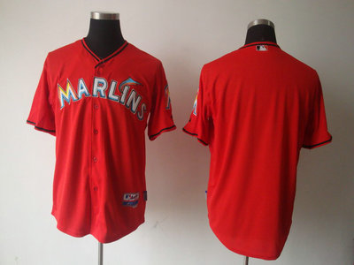 Miami Marlins Red color Cool Base Jersey