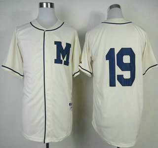 Milwaukee Brewers #19 Robin Yount 1913 Turn Back The Clock Cream Jersey