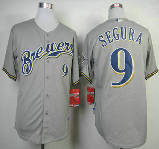 Milwaukee Brewers #9 Jean Segura Grey Jersey