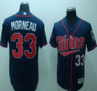 Minnesota Twins #33 Justin Morneau Navy Blue Jersey