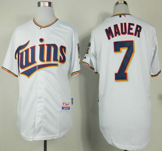 Minnesota Twins #7 Joe Mauer 2015 White Jersey