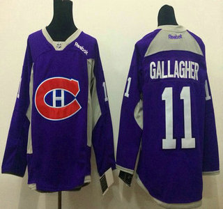 Montreal Canadiens #11 Brendan Gallagher 2014 Training Purple Jersey