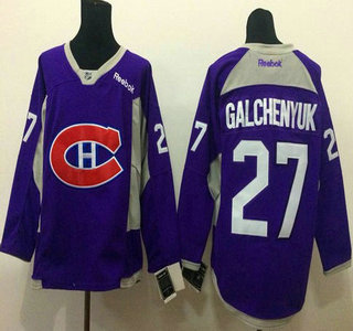 Montreal Canadiens #27 Alex Galchenyuk 2014 Training Purple Jersey