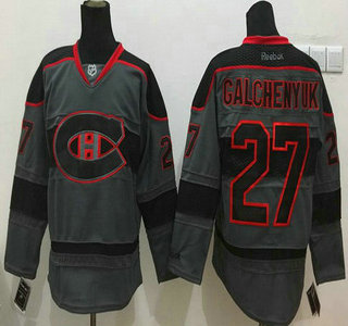 Montreal Canadiens #27 Alex Galchenyuk Charcoal Gray Jersey