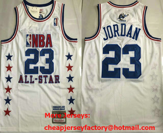 NBA 2003 All-Star #23 Michael Jordan White Hardwood Classics Soul AU Throwback Jersey