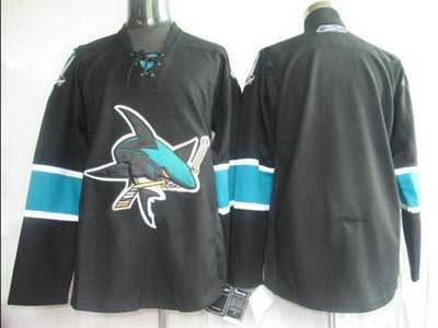 NHL Jerseys San Jose Sharks Blank jersey Black