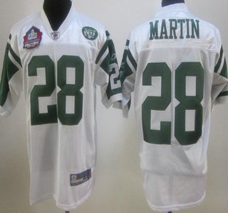 New York Jets #28 Curtis Martin 2012 Hall of Fame White Jersey