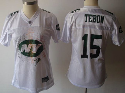 New York Jets 15 Tim Tebow White 2011 Womens Fem Fan NFL Jersey