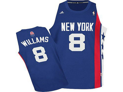 New York Nets 8 Deron Williams Blue ABA Hardwood Classic Swingman Jersey