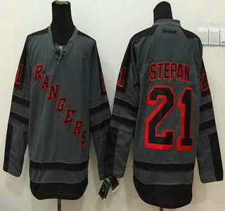 New York Rangers #21 Derek Stepan Charcoal Gray Jersey