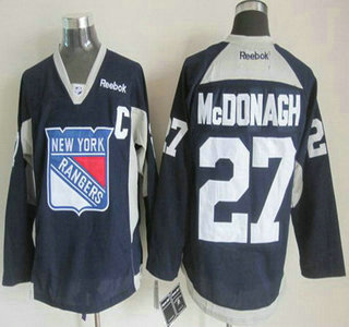 New York Rangers #27 Ryan Mcdonagh 2014 Training Navy Blue Jersey