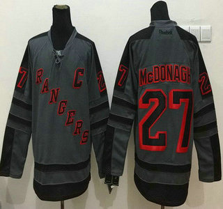 New York Rangers #27 Ryan Mcdonagh Charcoal Gray Jersey