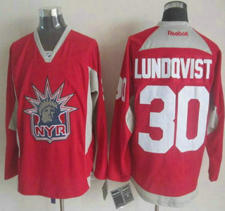 New York Rangers #30 Henrik Lundqvist 2014 NYR Training Red Jersey