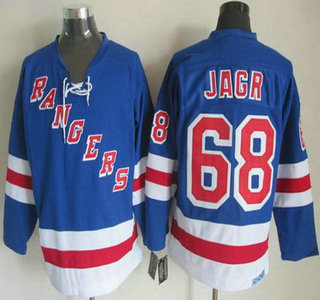 New York Rangers #68 Jaromir Jagr Light Blue Throwback CCM Jersey