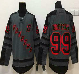 New York Rangers #99 Wayne Gretzky Charcoal Gray Jersey