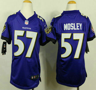Nike Baltimore Ravens #57 C.J. Mosley 2013 Purple Game Kids Jersey