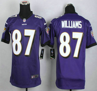 Nike Baltimore Ravens #87 Maxx Williams Purple Game Kids Jersey