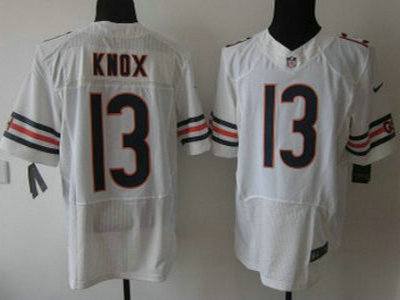Nike Chicago Bears 13 Johnny Knox White 2012 Nike NFL Elite Jersey