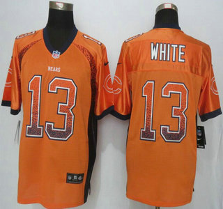 Nike Chicago Bears #13 Kevin White Drift Fashion Orange Elite Jersey