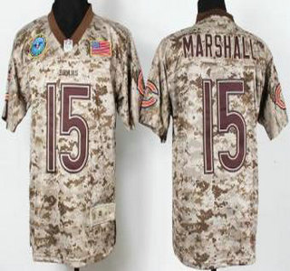 Nike Chicago Bears #15 Brandon Marshall Salute to Service Digital Camo Elite Jersey