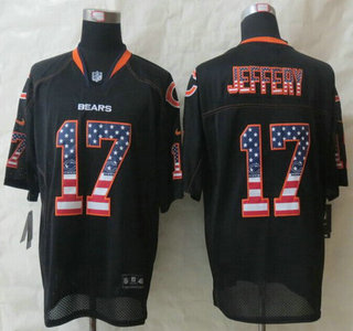 Nike Chicago Bears #17 Alshon Jeffery 2014 USA Flag Fashion Black Elite Jersey