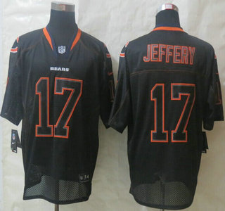 Nike Chicago Bears #17 Alshon Jeffery Lights Out Black Elite Jersey