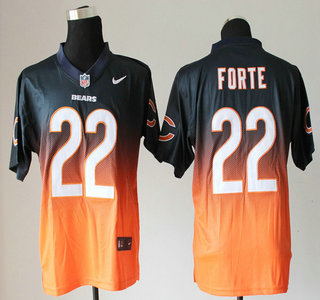 Nike Chicago Bears #22 Matt Forte Drift Fashion II Blue With Orange 2013 Elite Jersey