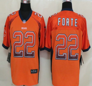 Nike Chicago Bears #22 Matt Forte Drift Fashion Orange Elite Jersey