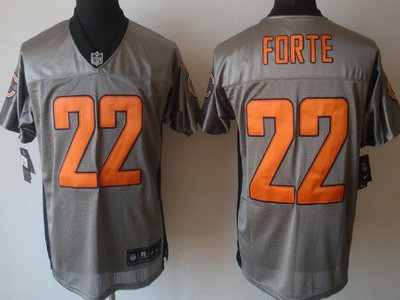 Nike Chicago Bears 22 Matt Forte Gray Elite Jersey