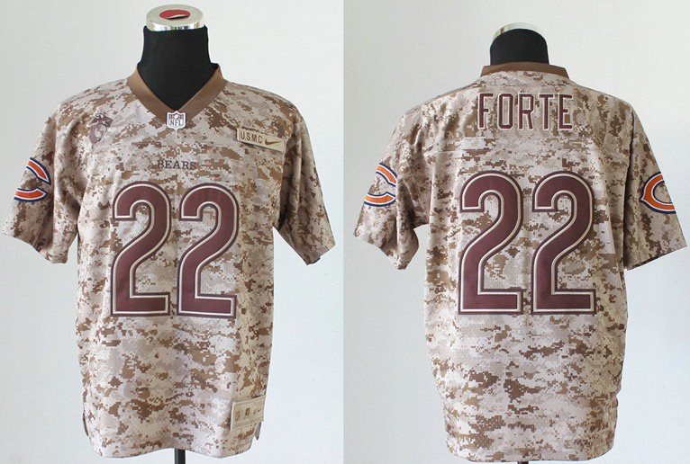 Nike Chicago Bears #22 Matt Forte US.Mccuu 2013 Camo Elite Jersey